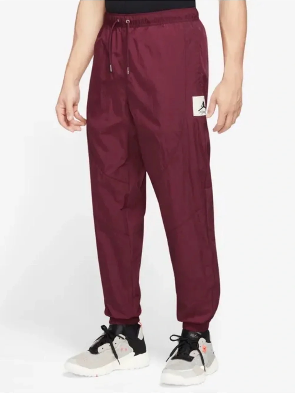 Nike Air Jordan Men's Maroon Athletic Joggers, Running Workout Pants, Size M